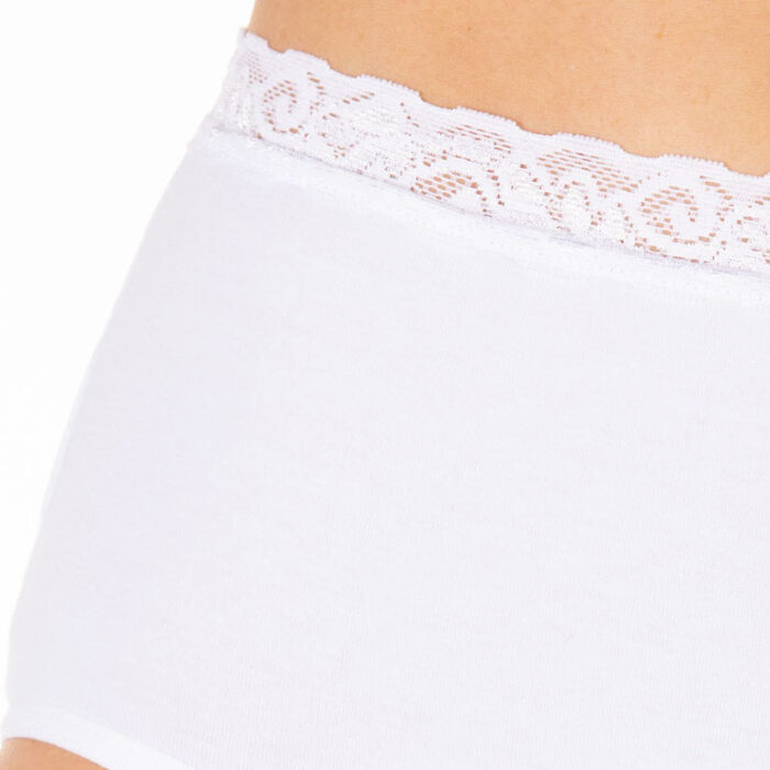 Calcinha Absorvente Incontinência Urinária Retex - New Classic Com Renda Branca calcinha absorvente incontinência urinária retex - new classic com renda branca